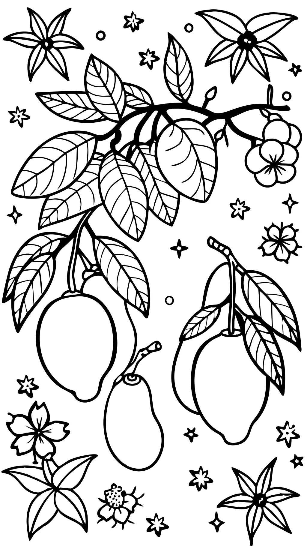 coloring pages mango